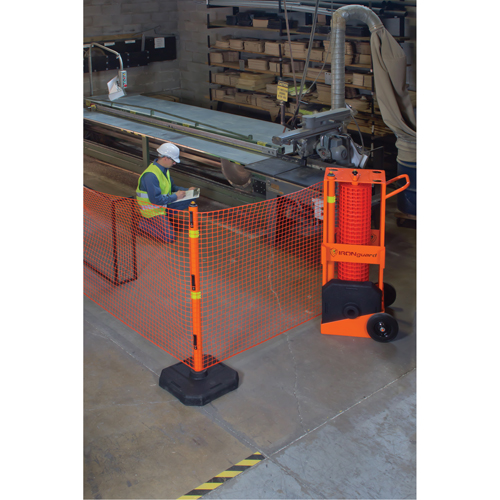 Portable Safety Zone, 100' L, Steel, Orange The Estey Group