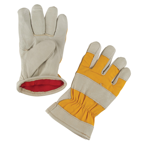 Gants de travail doubl&eacute;s pour l'hiver de premi&egrave;re qualit&eacute;, Moyen, Paume en Cuir fleur de porc, Doublure en Molleton de mousse The Estey Group