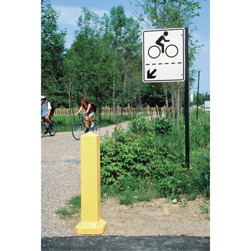 Bollards, Plastic, 33" H x 6" W, Yellow The Estey Group