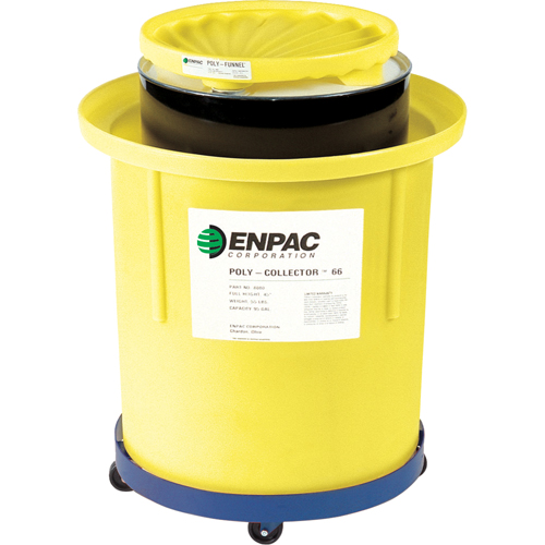 Poly-Collector 110 avec baril en poly, 31,75" dia. x 49" h, Cap. de d&eacute;versement 103 gal. US The Estey Group