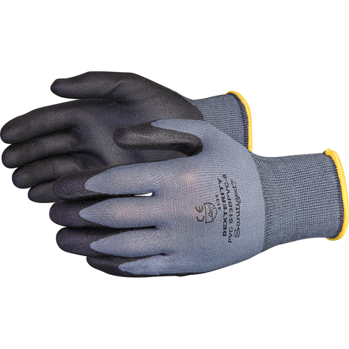 Dexterity&reg; Coated Gloves, 9/Large, PVC Coating, 13 Gauge, Nylon Shell The Estey Group