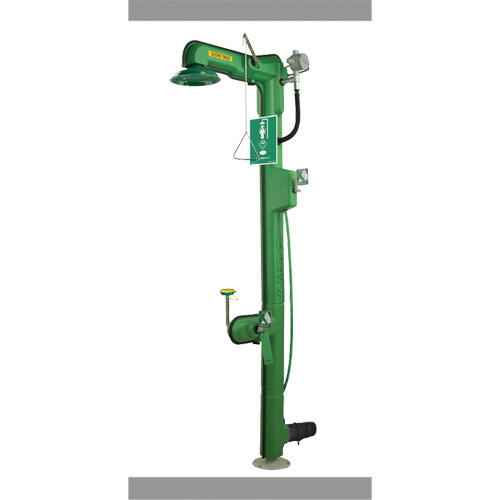 Heat-Traced Combination Emergency Shower & Eye/Face Wash Station, Wall-Mount The Estey Group