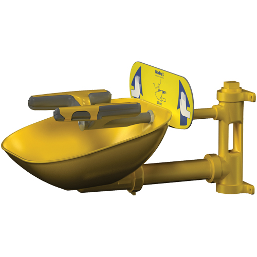 Halo Face/Eyewash Stations, Wall-Mount Installation, Plastic Bowl The Estey Group