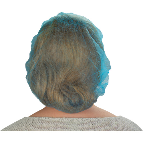 Non-Woven Bouffant Caps, Polypropylene, 21"/Large, Blue The Estey Group