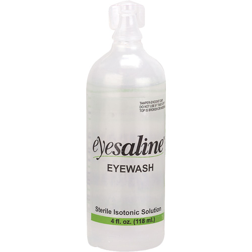 Bouteilles de solution saline pour douche oculaire, Bouteille Plein, 4 oz The Estey Group