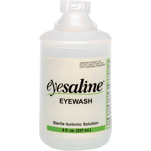 Saline Eyewash Bottles, Full Bottle, 8 oz. The Estey Group