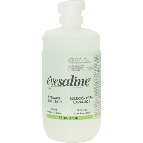 Saline Eyewash Bottles, Full Bottle, 16 oz. The Estey Group
