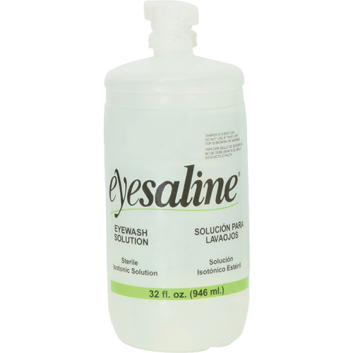 Saline Eyewash Bottles, Full Bottle, 32 oz. The Estey Group