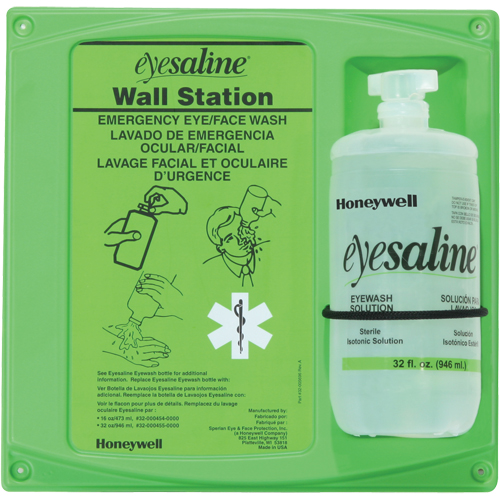 Saline Eyewash Wall Station, Single The Estey Group