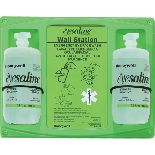 Saline Eyewash Wall Station, Double The Estey Group