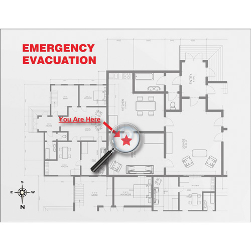 Evacuation Map Holder Clear Insert The Estey Group