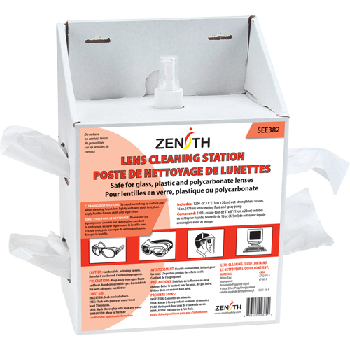 Disposable Lens Cleaning Station, Cardboard, 8" L x 5" D x 12-1/2" H The Estey Group