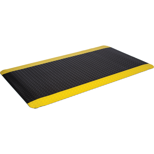 WD Deck Plate Mats, Diamond, 3' x 12' x 5/8", Black/Yellow, Sponge The Estey Group