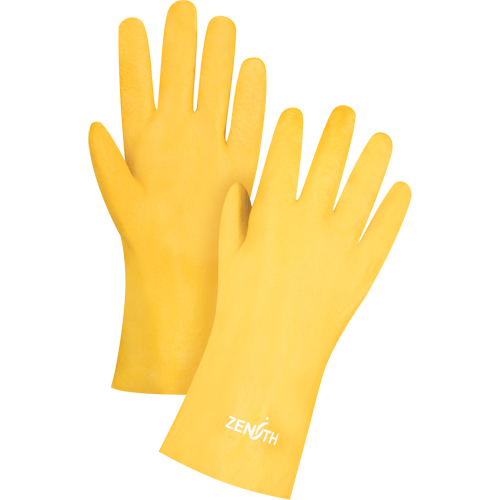 Gants &agrave; fini rugueux et r&eacute;sistants aux produits chimiques, Taille 9, 12" lo, PVC, Doublure en Interlock, 47-mil The Estey Group