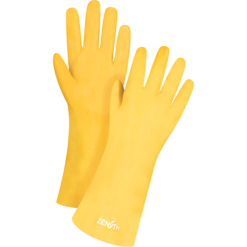 Rough-Finish Chemical-Resistant Gloves, Size 9, 14" L, PVC, Interlock Inner Lining, 47-mil The Estey Group