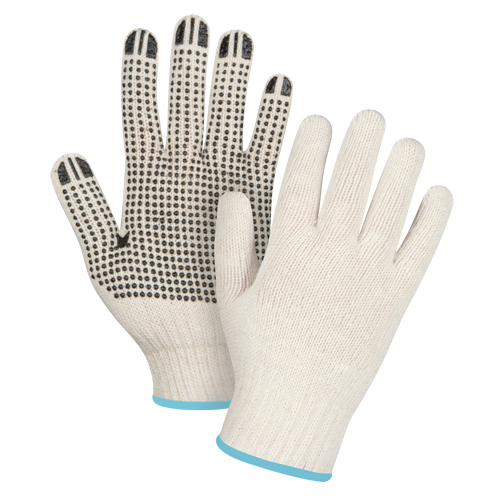 Gants l&eacute;gers tricot&eacute;s &agrave; pois, Poly/coton, Un c&ocirc;t&eacute;, Calibre 7, T-Grand The Estey Group
