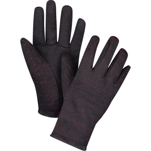 Gants de jersey, Grand, Brun, Molleton rouge, &agrave; enfiler The Estey Group