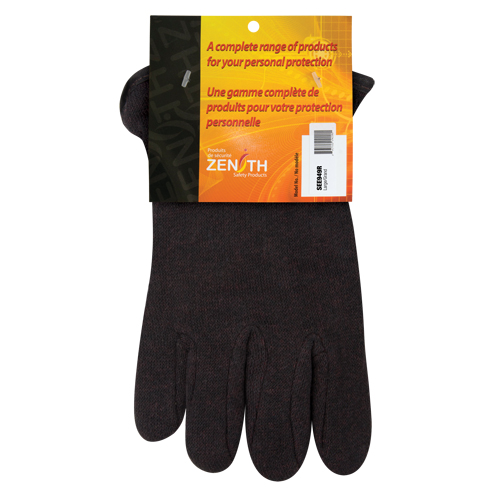 Gants de jersey, Grand, Brun, Molleton rouge, &agrave; enfiler The Estey Group