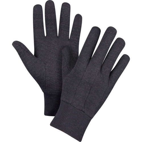 Gants de jersey, Grand, Brun, Non doubl&eacute;, Poignet en tricot The Estey Group