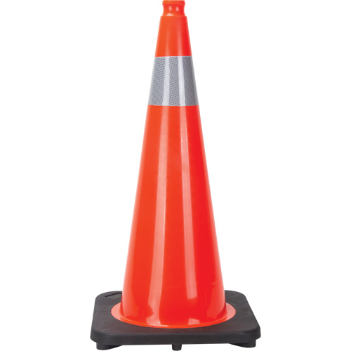 Traffic Cone, 28", Orange, 4" Reflective Collar(s) The Estey Group