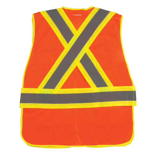 Flame-Resistant Surveyor Vest, High Visibility Orange, Medium, Polyester The Estey Group