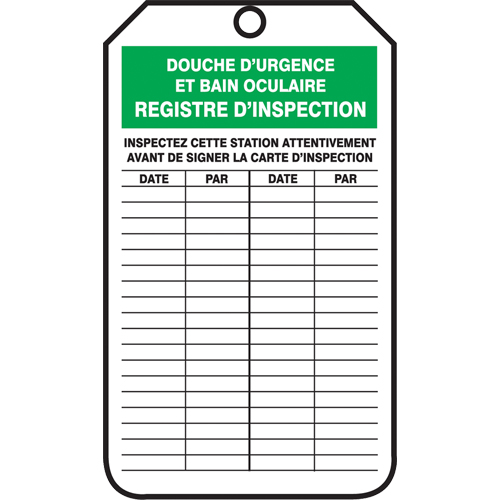 Inspection Tags, Cardstock, 3-1/8" W x 5-7/8" H, French The Estey Group