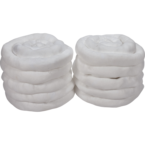 Remblais tubulaire absorbant, Huile seulement, Absorption 45 gal., 3" la x 10' lo, Pqt de 10 The Estey Group