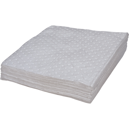 Feuilles absorbantes li&eacute;es de premi&egrave;re qualit&eacute;, Huile seulement, 15" x 17", 8 gal. d'absorption The Estey Group