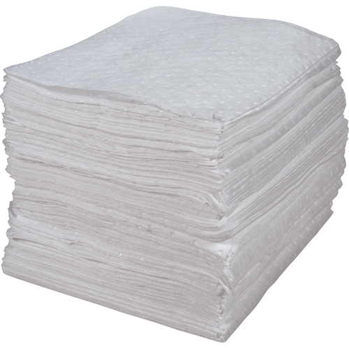 Feuilles absorbantes li&eacute;es de premi&egrave;re qualit&eacute;, Huile seulement, 15" x 17", 30 gal. d'absorption The Estey Group