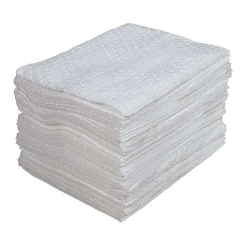 Feuilles absorbantes lamin&eacute;es (SMS) de premi&egrave;re qualit&eacute;, Huile seulement, 15" x 17", 30 gal. d'absorption The Estey Group
