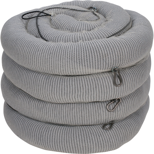 Barrage absorbant de premi&egrave;re qualit&eacute;, Universel, 10' lo x 5" la, Absorption 35 gal., 4 /pqt The Estey Group