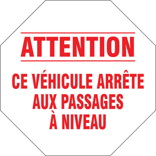 Panneau routier francais, Vinyle, 18" la x 18" h The Estey Group