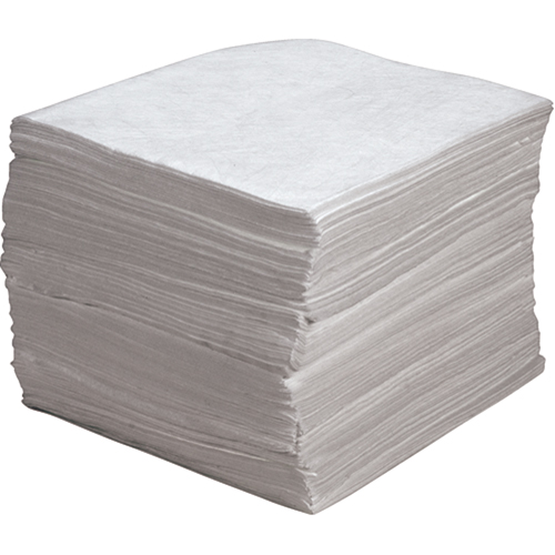 Premium Meltblown Sorbent Pads, Oil Only, 15" x 17", 30 gal. Absorbancy The Estey Group