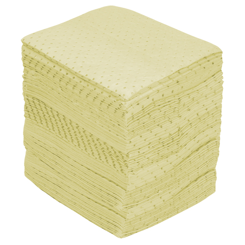 Feuilles absorbantes en fibres fines de calibre industriel, Mati&egrave;res dangereuses, 15" x 17", 40 gal. d'absorption The Estey Group