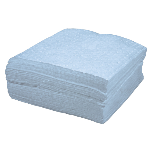 Feuilles absorbantes bleues li&eacute;es de premi&egrave;re qualit&eacute;, Huile seulement, 15" x 17", 8 gal. d'absorption The Estey Group