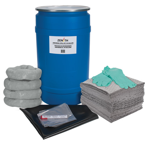 Trousse de lutte contre les d&eacute;versements pour &eacute;tabli, Universel, Baril, Absorbance de 30 gal. US The Estey Group