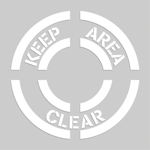 Floor Marking Stencils - Keep Area Clear, Pictogram, 20" x 20" The Estey Group