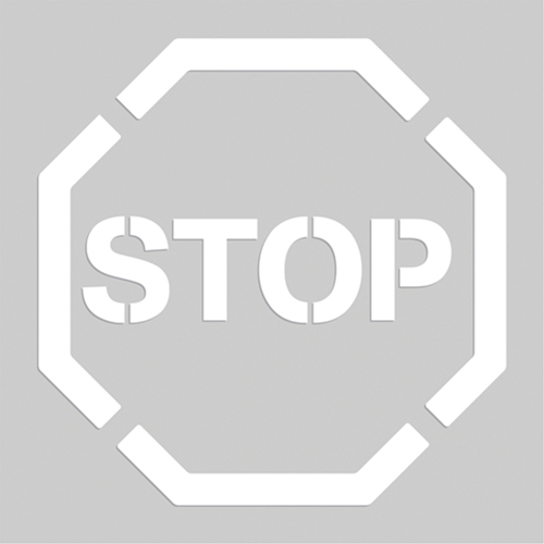 Floor Marking Stencils - Stop, Pictogram, 20" x 20" The Estey Group