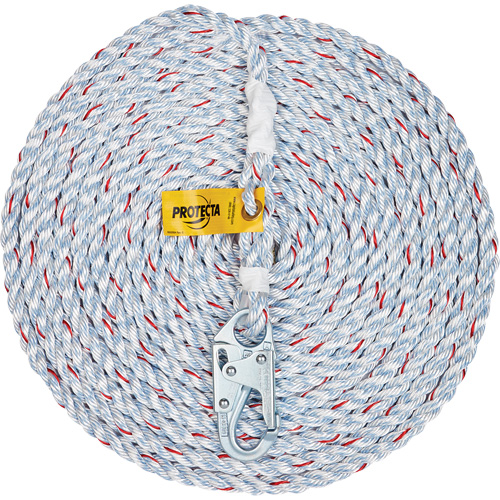 Corde de sauvetage avec mousqueton, C&acirc;ble de s&eacute;curit&eacute; avec crochet d'ancrage The Estey Group