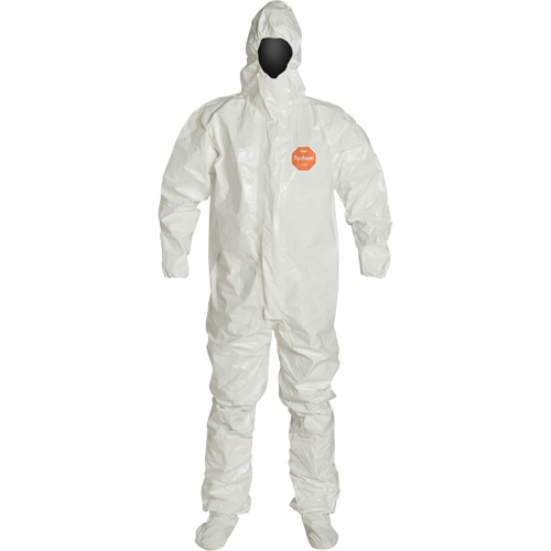 Hooded Coveralls, Tychem&reg; 4000, 2X-Large, White The Estey Group