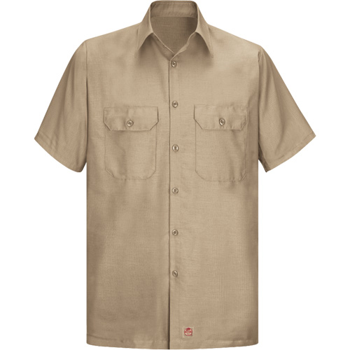 Chemise &agrave; manches courtes en tissu ind&eacute;chirable, Hommes, Grand (grande taille), Khaki The Estey Group