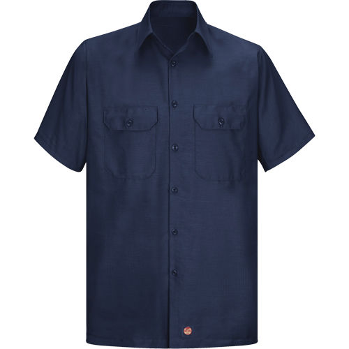 Short Sleeve Ripstop Shirt, Men's, Large (Tall), Navy Blue The Estey Group