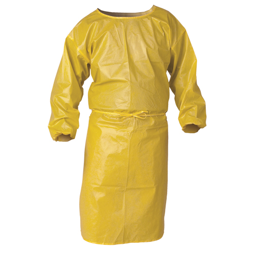 KleenGuard Chemical Spray Protective Smock, Polypropylene, Yellow, 34" W x 52" L The Estey Group