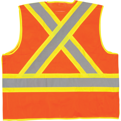 5-Point Tear-Away Premium Safety Vest , High Visibility Orange, Large/X-Large, Polyester The Estey Group