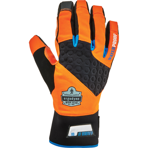 Gants utilitaires thermiques haute visibilit&eacute; performants et &eacute;tanches ProFlex 818WP, Paume Polyur&eacute;thane, Taille Petit The Estey Group