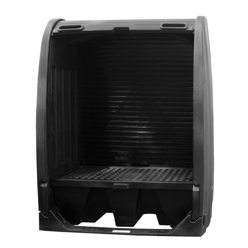 Spill Containment Sheds Without Drain, 61" L x 37.25" W x 72.75" H, 1000 lbs. Load Capacity The Estey Group