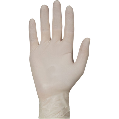 Gants jetables de calibre examen m&eacute;dical KeepKleen, Grand, Latex, 5 mils, Sans poudre, Blanc, Classe 2 The Estey Group