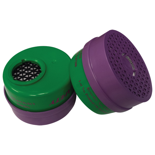 Cartouche pour respirateur, Combinaison cartouche et filtre contre les particules pour gaz/vapeurs, Ammoniac/M&eacute;thylamine/Filtre P100 The Estey Group