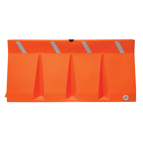 Traffic Barriers, Water-Filled, 69.75" L x 33.75" H, Orange The Estey Group