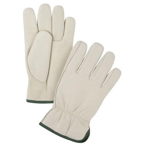 Premium Winter-Lined Driver's Gloves, Medium, Grain Cowhide Palm, Fleece Inner Lining The Estey Group